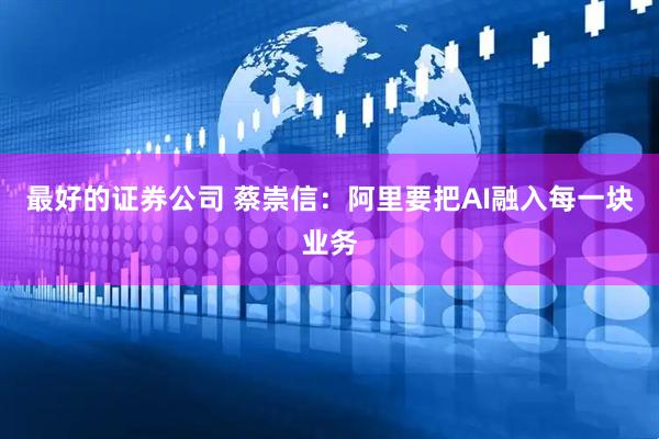 最好的证券公司 蔡崇信：阿里要把AI融入每一块业务